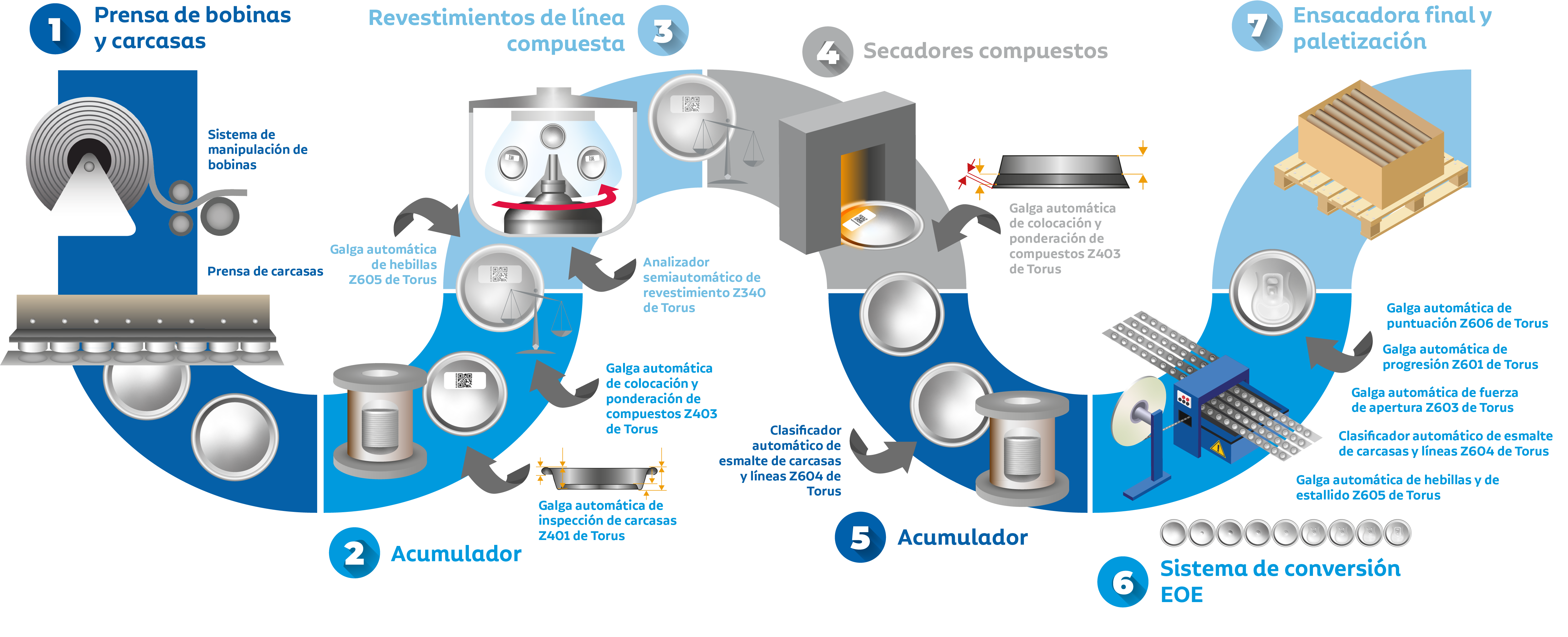 Carcasas y líneas de Torus